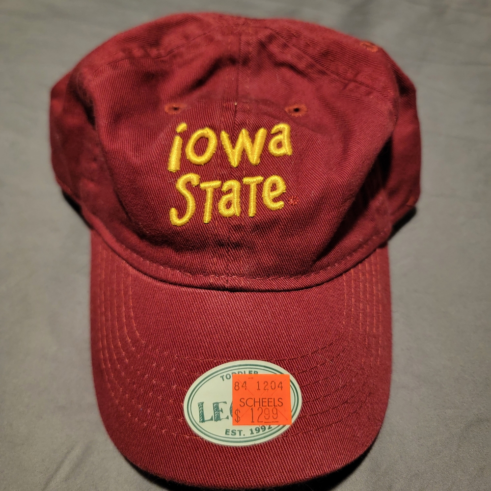Iowa State Garnet Red Cap With Gold Letters